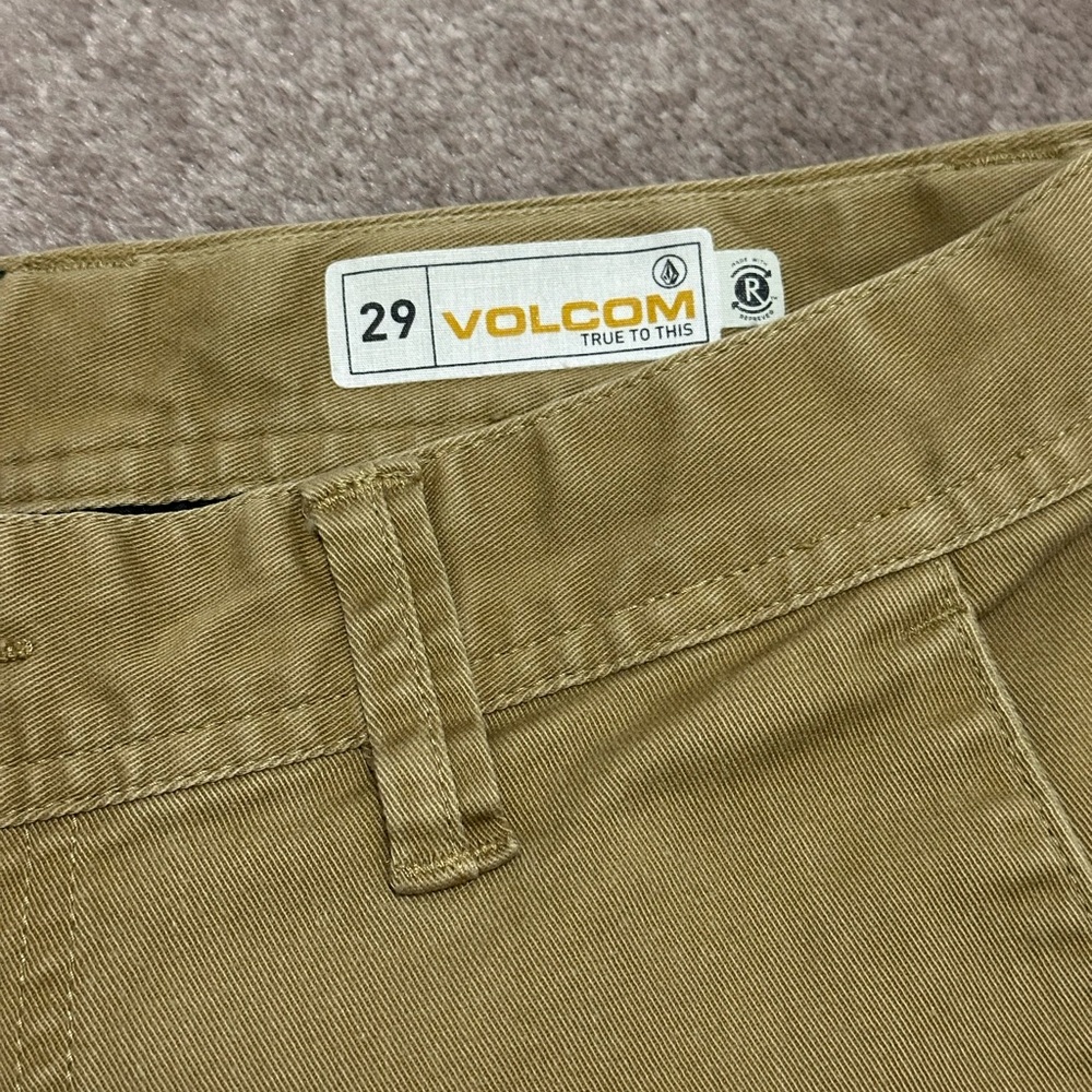 Volcom True To This Chino Pants Sz 29 Brown Casual Straight Leg Flat Front